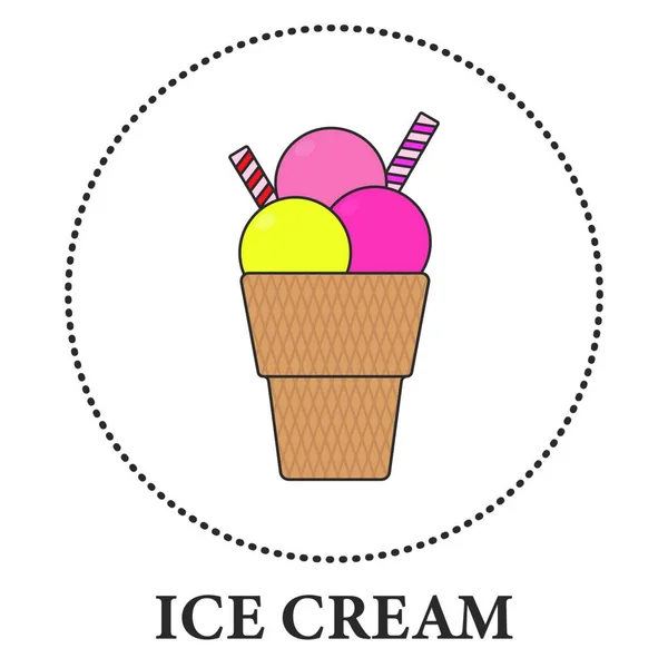 Eiszapfen Ikone Flache Abbildung Von Schokolade Cupcake Vektorsymbolen Für Das — Stockvektor