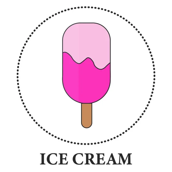 Eis Ikone Cartoon Illustration Von Schokolade Eis Stiel Vektor Symbole — Stockvektor