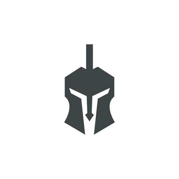 Gladiateur Tête Icône Logo Conception Concept Vectoriel Illustration — Image vectorielle