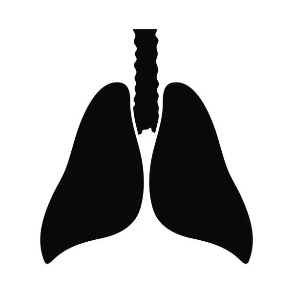 Lungen Symbol Flache Darstellung Menschlicher Skelettvektorsymbole Für Das Web — Stockvektor