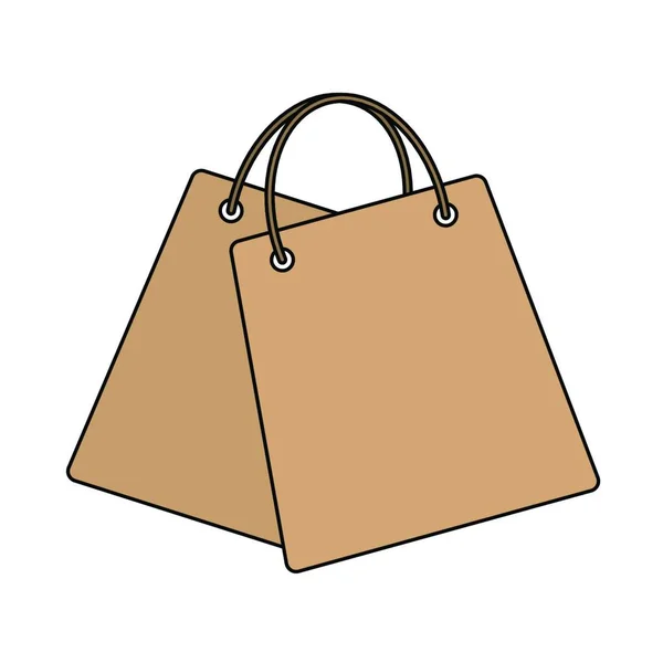 Shopping Bag Paper Style Vector Illustration Design — Stock Vector