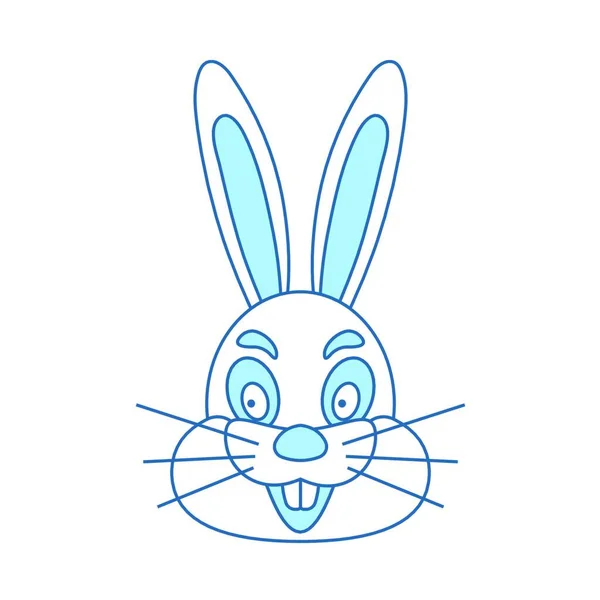 Cute Rabbit Ears Easter Egg Vector Illustration — Stock Vector