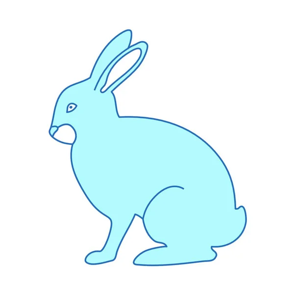 Lindo Conejo Con Orejas Sombrero Vector Ilustración Diseño — Vector de stock