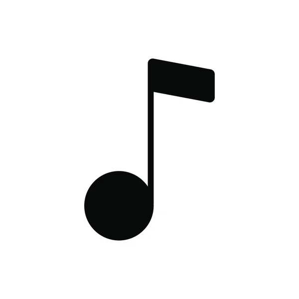 Note Musique Icône Glyphe Vectoriel Plat Symbole Graphique Pour Musique — Image vectorielle