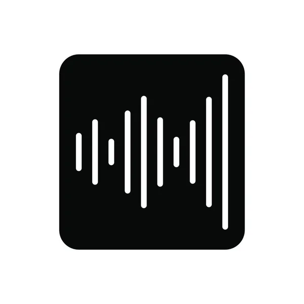 Égaliseur Icône Glyphe Vectoriel Fréquence Signal Audio Panneau Musical Symbole — Image vectorielle