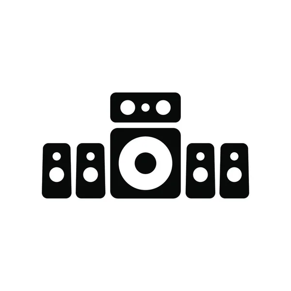 Sistema Sonido Envolvente Icono Glifo Vectorial Símbolo Gráfico Para Música — Archivo Imágenes Vectoriales