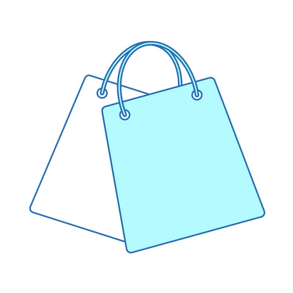 Sac Provisions Avec Des Sacs Papier Vectoriel Illustration Design — Image vectorielle