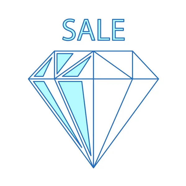 Vektor Illustration Diamant Ikon — Stock vektor