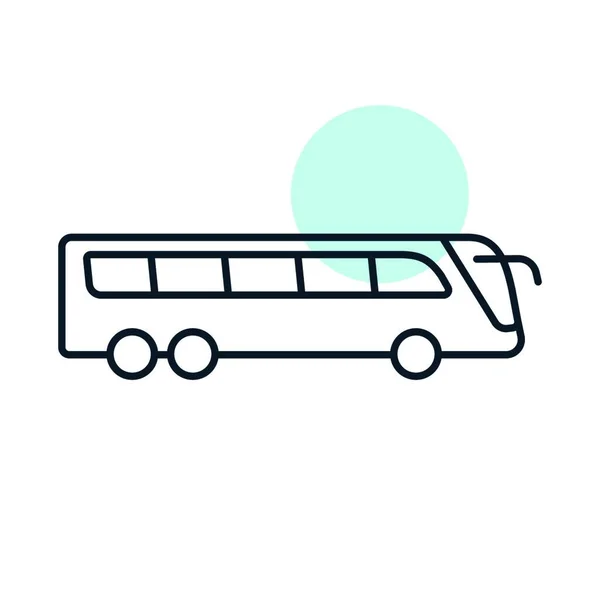 Bus Voyage Icône Vectorielle Plate Symbole Graphique Pour Voyage Tourisme — Image vectorielle