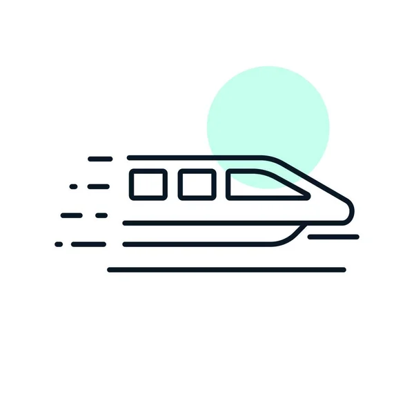 Monorail Velocidade Trem Moderno Ícone Vetor Plana Símbolo Gráfico Para —  Vetores de Stock
