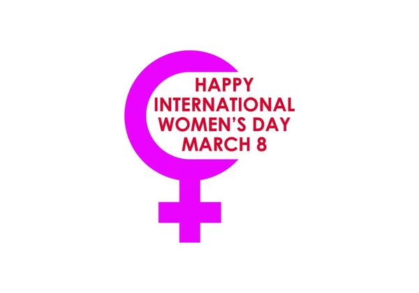 Happy Women Day Typografische Design Elements Internationale Vrouwendag Icon Vrouwendag — Stockvector