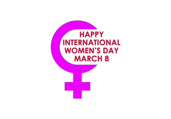 Happy Women Day Elementi Tipografici Design Giornata Internazionale Della Donna — Vettoriale Stock