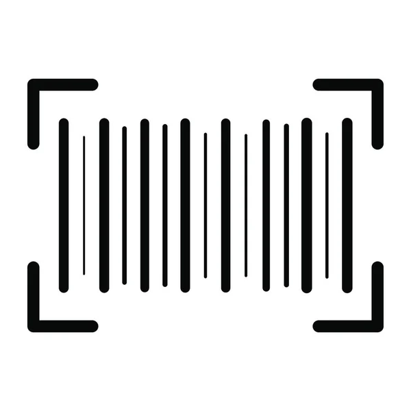Barcode Icon Supermarket Product Identification Code Vector Symbol Isolated White — Stock Vector