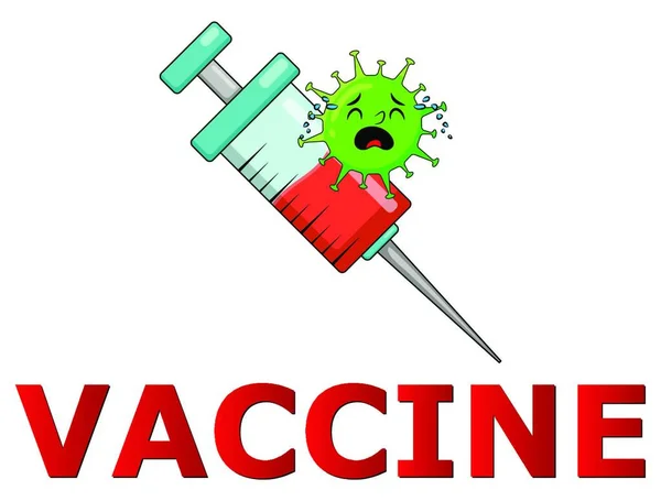 Concepto Vacunación Con Carácter Viral — Archivo Imágenes Vectoriales