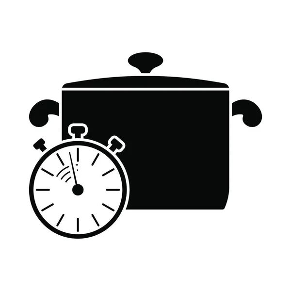 Icône Des Ustensiles Cuisine Illustration Contour Des Icônes Vectorielles Time — Image vectorielle