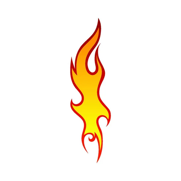 Fuego Llama Logotipo Diseño Vector — Vector de stock