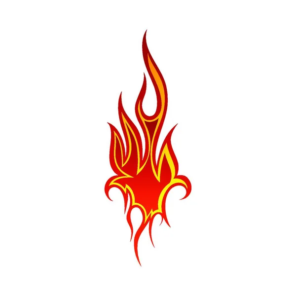 Fire Flame Logo Design Vector Template — Stock Vector