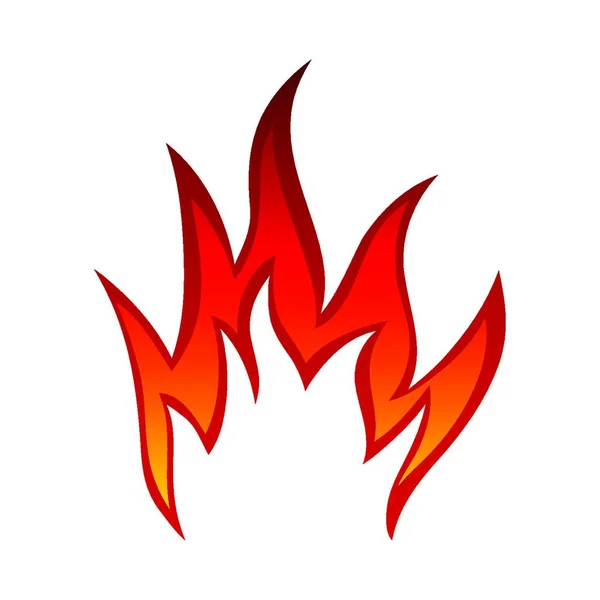 Ilustracja Wektor Płomienia Ognia — Wektor stockowy