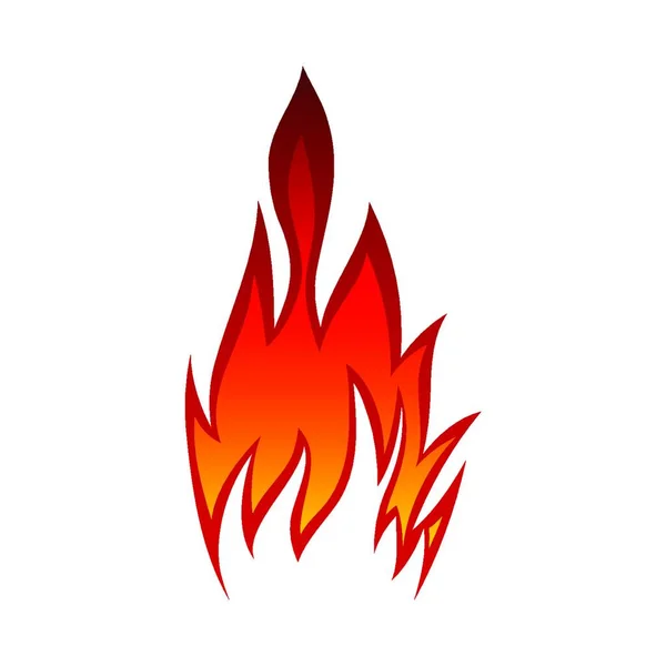 Ateş Ikonu Vektör Illüstrasyonu — Stok Vektör