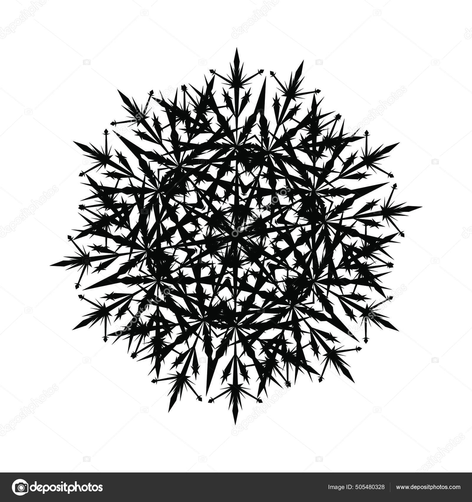 背景に黒と白の雪の結晶が隔離されています ベクターイラスト ストックベクター ©PantherMediaSeller 505480328, image size:1600x1700