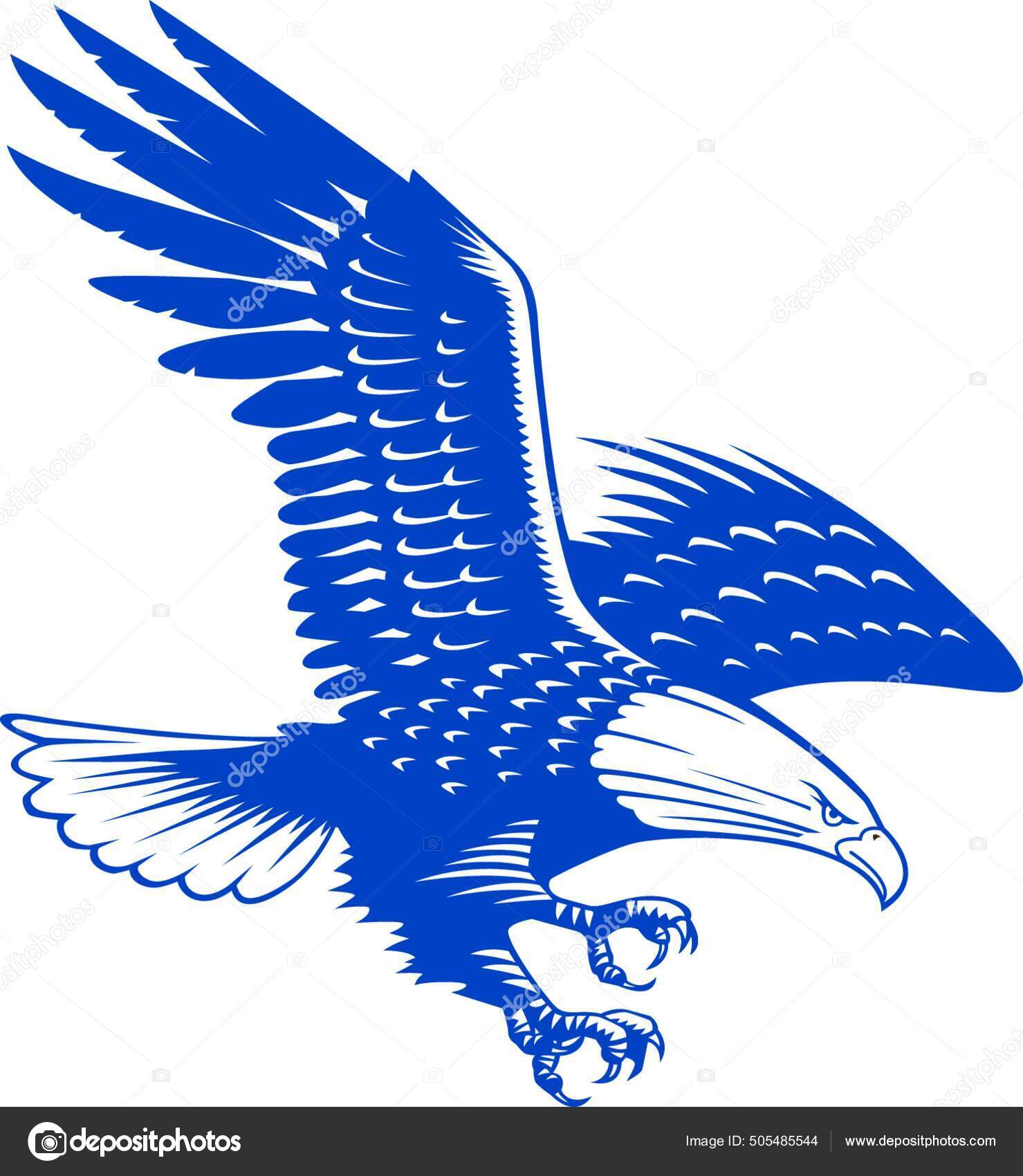 Ilustração Vetorial Uma Águia Azul Branca Vetor de ©PantherMediaSeller  505485544, image size:1479x1700