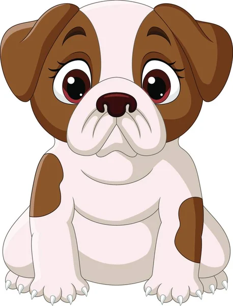 Lindo Perro Con Lengua Ilustración Vector Sobre Fondo Blanco — Vector de stock