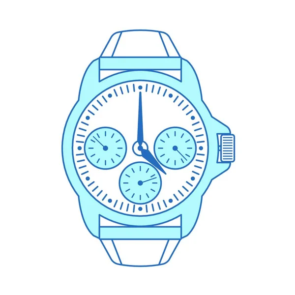 Reloj Pulsera Icono Estilo Dibujos Animados Aislado Sobre Fondo Blanco — Vector de stock