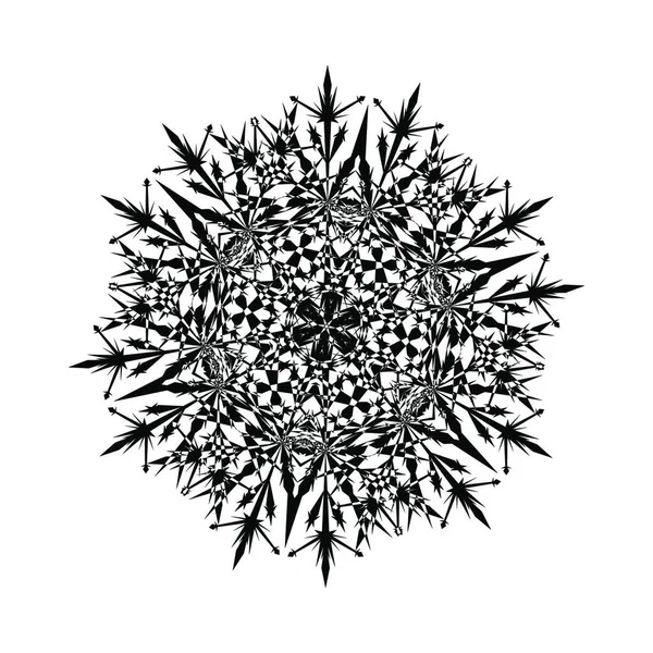 Abstract Vector Illustration Snowflake — Stock Vector