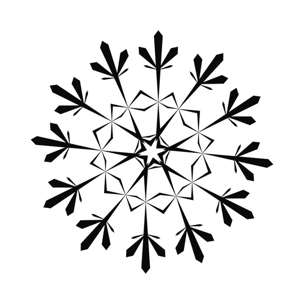 Значок Снежинки Плоская Иллюстрация Векторного Рисунка Снежинки Паутины — стоковый вектор