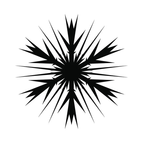 黒と白の星のアイコン ベクターイラスト — ストックベクタ