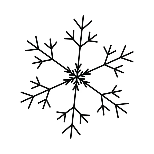 Schneeflockensymbol Flache Illustration Von Winter Schnee Vektorsymbolen Für Das Web — Stockvektor