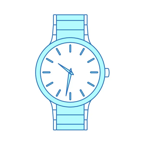 Reloj Pulsera Con Tiempo Icono Vector Ilustración Diseño — Vector de stock