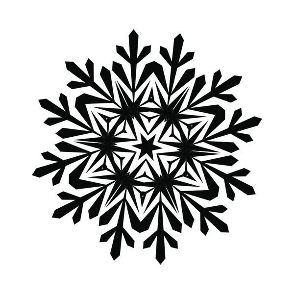 Icono Del Copo Nieve Ilustración Vectorial Contorno Negro Aislado Sobre — Vector de stock