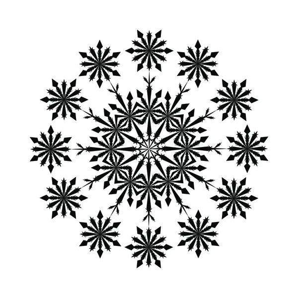 Icono Del Copo Nieve Ilustración Blanco Negro — Vector de stock