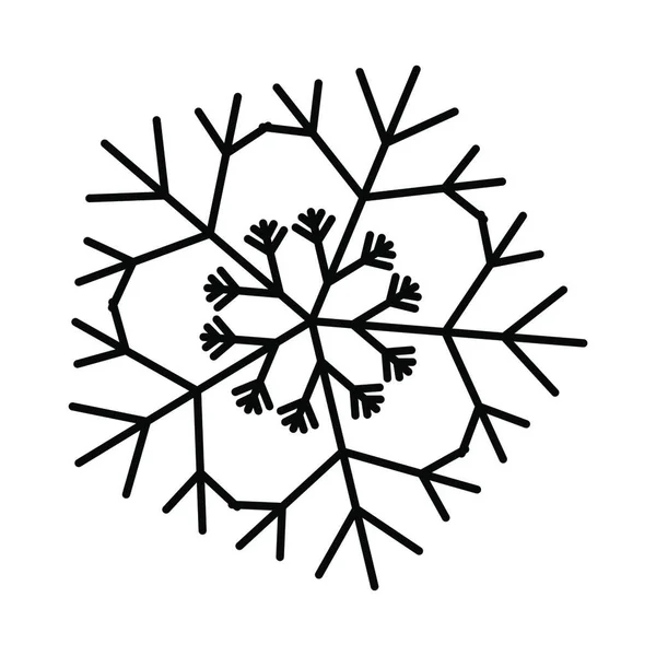 Schneeflockensymbol Umriss Illustration Der Winter Vektorsymbole Für Web — Stockvektor