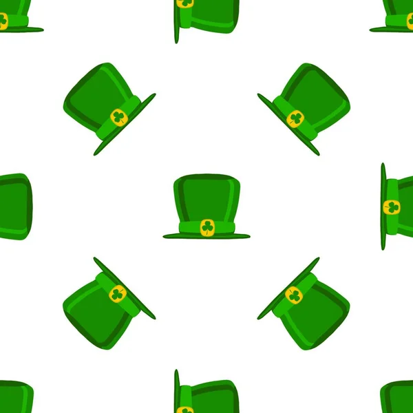 Ilustración Sobre Tema Fiesta Irlandesa San Patricio Día Sombreros Tocado — Vector de stock