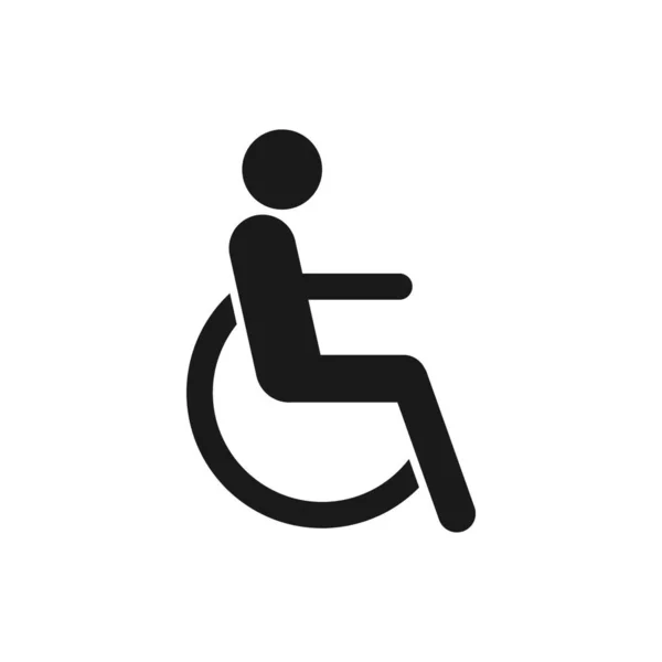 Sedia Rotelle Disabilitare Paziente Vettore Illustrazione Modello Progettazione — Vettoriale Stock