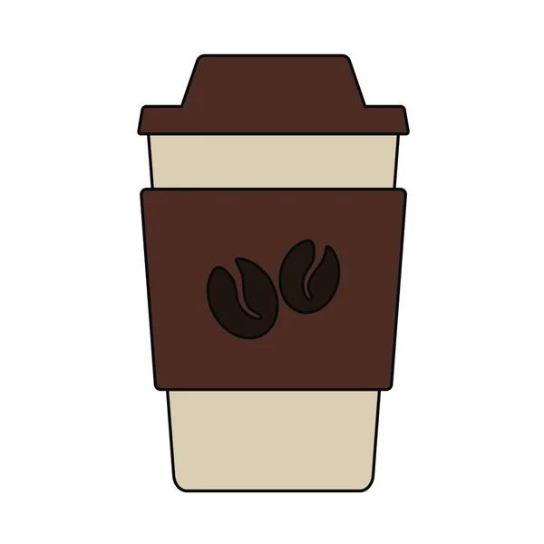 Taza Café Icono Vector Ilustración Diseño Gráfico — Vector de stock