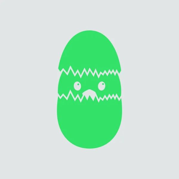 Easter Egg Icon Flat Design Style Vector Illustration — Stock Vector