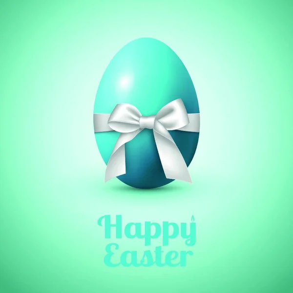 Veselé Velikonoční Přání Vejcem Lukem Vektorová Ilustrace — Stockový vektor