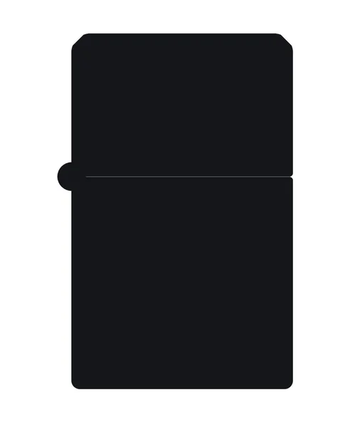 Illustration Vectorielle Noir Blanc Seul Réfrigérateur Fermé — Image vectorielle