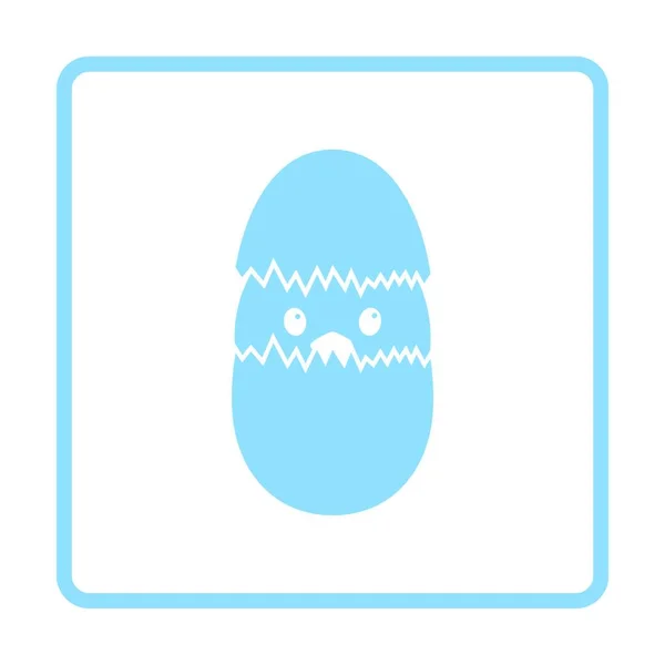 Блакитне Пасхальне Яйце Іконою Лука Векторна Ілюстрація — стоковий вектор
