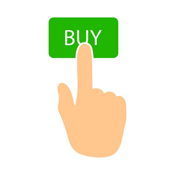 Mão Com Ícone Seta Verde Ilustração Vetorial —  Vetores de Stock