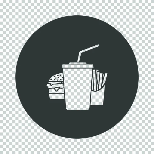 Икона Быстрого Питания Символ Напитка Векторная Иллюстрация — стоковый вектор