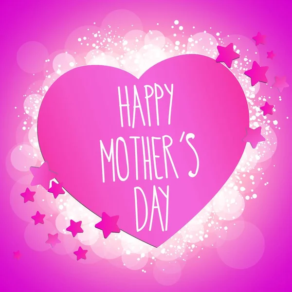 Happy Mothers Day Card Elementi Vettoriali Completi — Vettoriale Stock