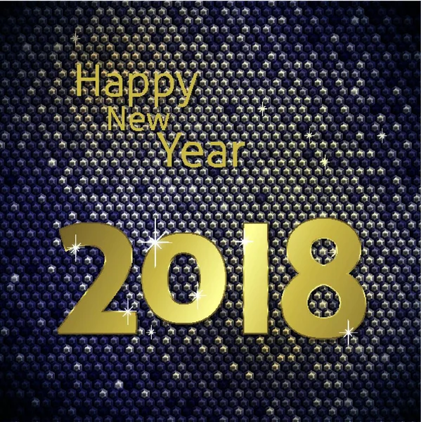 Mutlu Yeni Yıl 2018 Tebrik Kartı Vektör — Stok Vektör