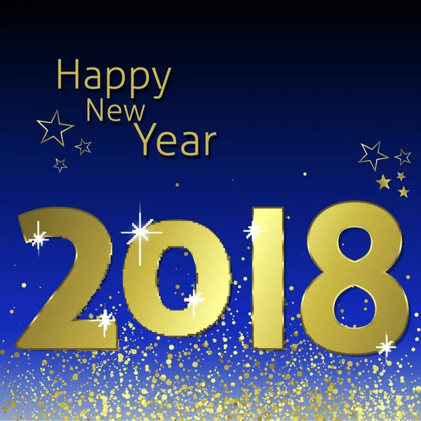 Szczęśliwego Nowego Roku 2018 Życzeniami Wektor — Wektor stockowy