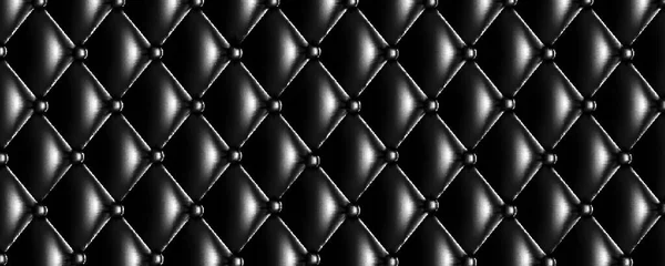 Vector Quilt Texture Banner Deep Black Color — Stock Vector