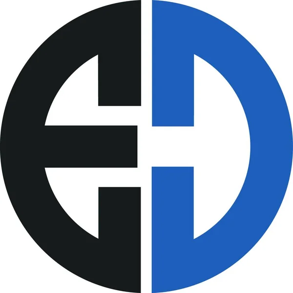 Första Bokstaven Och Creative Business Logo Designmall — Stock vektor