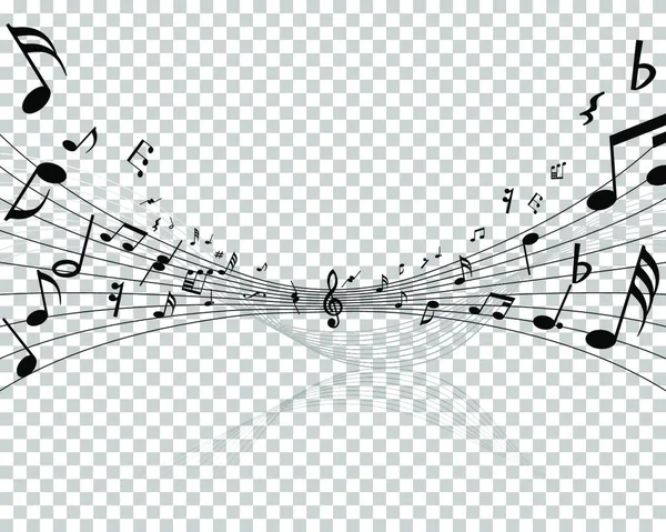 Vector Illustration Musical Notes — Stock Vector